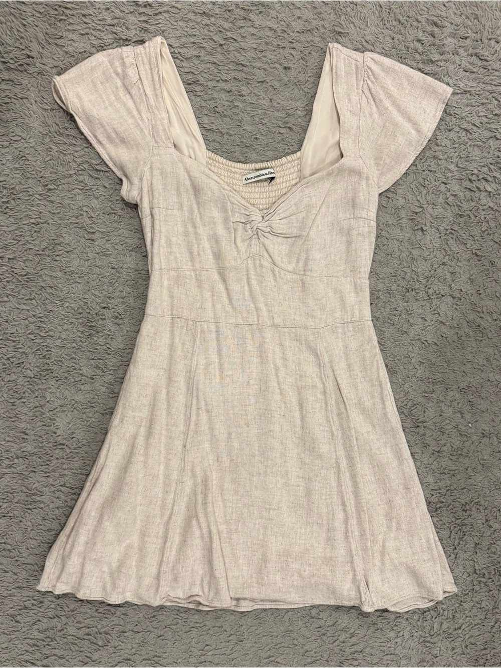 Abercrombie & Fitch Light Beige Mini Knit Dress
